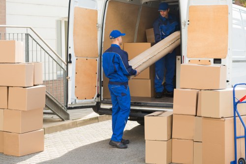 House movers working on a residential move in St Johns Wood