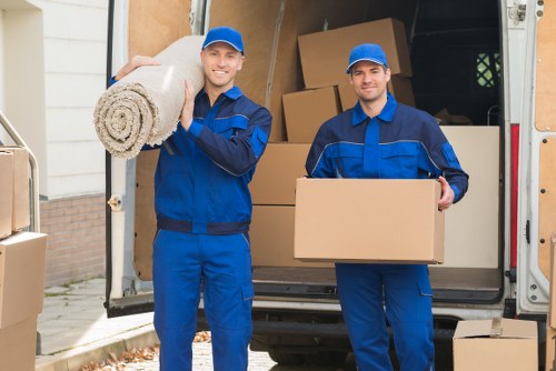 Removal van ready for a local move in St Johns Wood residential street