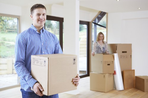 Office relocation planning in St Johns Wood with packing and moving equipment