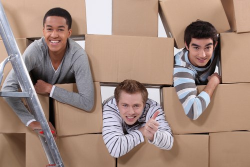 Careful loading of household items for a St Johns Wood move