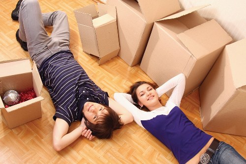 Loading household items into a van for St Johns Wood removals