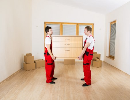 Furniture and boxes being packed for a period home move in St John’s Wood